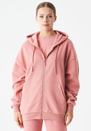 JALE Soft Touch Hoodie in 100% Organic Cotton in blush - Ecomarket.com