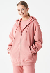JALE Soft Touch Hoodie in 100% Organic Cotton in blush - Ecomarket.com