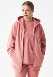 JALE Soft Touch Hoodie in 100% Organic Cotton in blush - Ecomarket.com