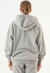 JALE Soft Touch Hoodie in 100% Organic Cotton in grey melange - Ecomarket.com