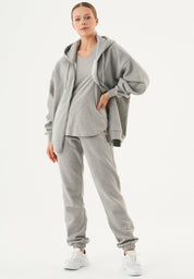 JALE Soft Touch Hoodie in 100% Organic Cotton in grey melange - Ecomarket.com