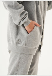 JALE Soft Touch Hoodie in 100% Organic Cotton in grey melange - Ecomarket.com