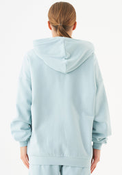 JALE Soft Touch Hoodie in 100% Organic Cotton in mint blue - Ecomarket.com