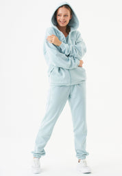 JALE Soft Touch Hoodie in 100% Organic Cotton in mint blue - Ecomarket.com