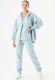 JALE Soft Touch Hoodie in 100% Organic Cotton in mint blue - Ecomarket.com