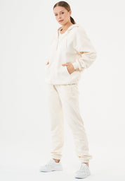 JALE Soft Touch Hoodie in 100% Organic Cotton in off white - Ecomarket.com