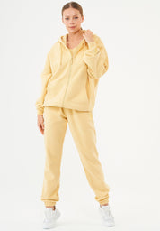 JALE Soft Touch Hoodie in 100% Organic Cotton in soft yellow - Ecomarket.com