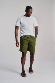 JERRY - Organic Linen Cotton Shorts - Khaki - Ecomarket.com