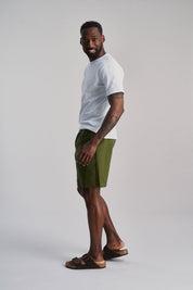 JERRY - Organic Linen Cotton Shorts - Khaki - Ecomarket.com