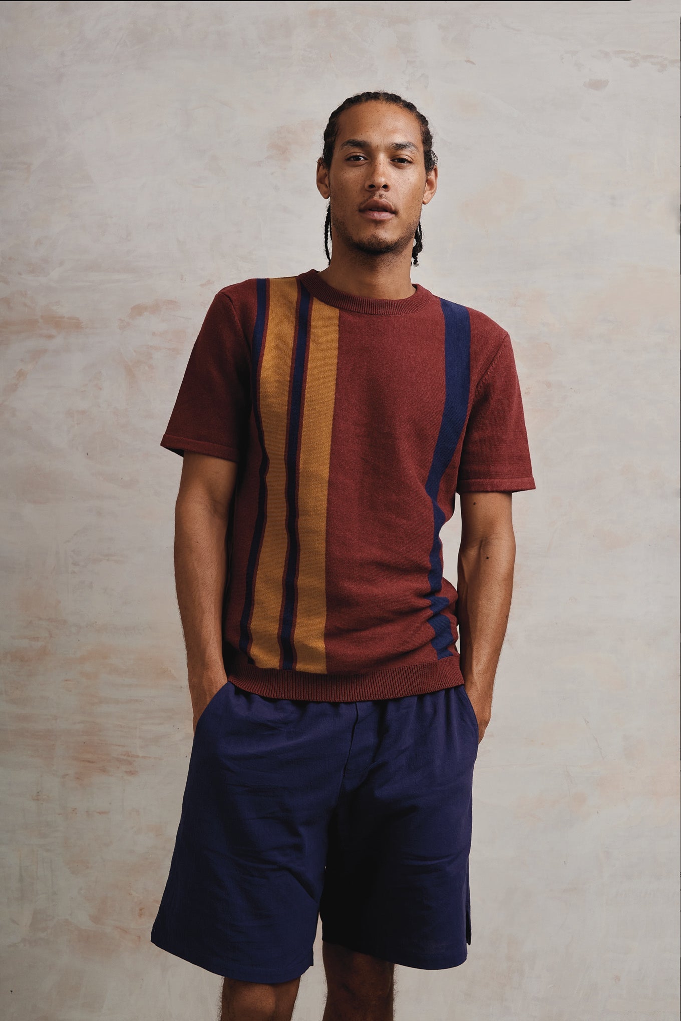 JERRY - Organic Cotton Shorts - Navy - Ecomarket.com