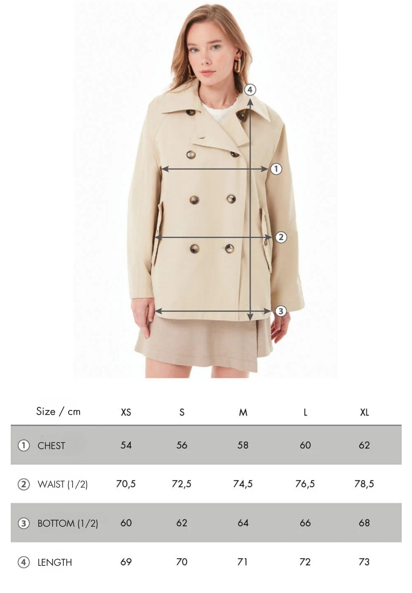 Trench Coat in Organic Cotton Twill - Ecomarket.com