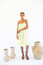 Julianne Boxy Slip Dress - Satin Tencel - Ecomarket.com