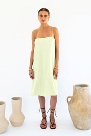 Julianne Boxy Slip Dress - Satin Tencel - Ecomarket.com