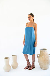 Julianne Boxy Slip Dress - Satin Tencel - Ecomarket.com