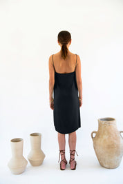 Julianne Boxy Slip Dress - Satin Tencel - Ecomarket.com