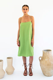 Julianne Boxy Slip Dress - Satin Tencel - Ecomarket.com