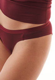KAMILLA | Organic Cotton & TENCEL™ Modal Hipster Briefs, 3-Pack (bordeaux) - Ecomarket.com