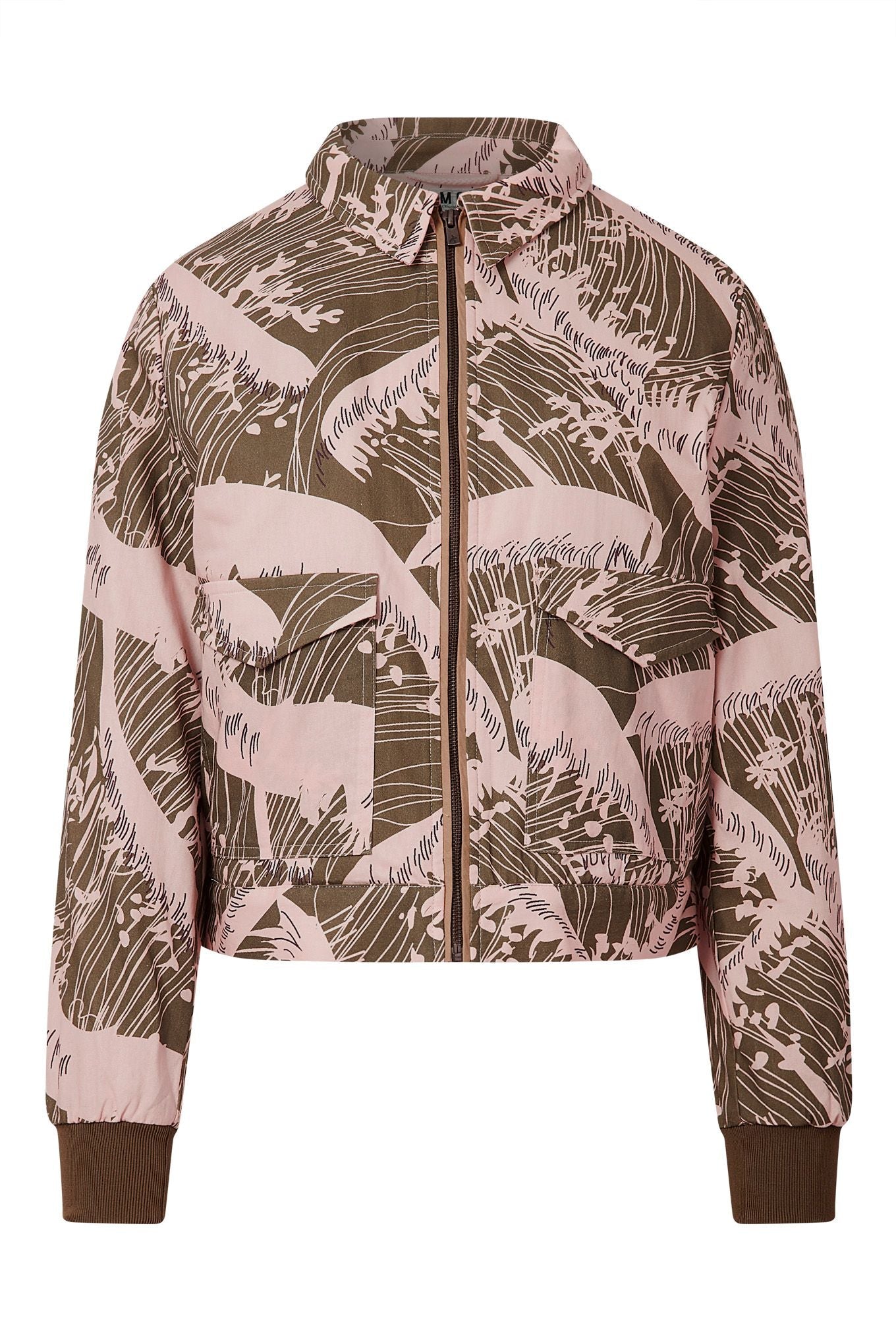 VIVI - Organic Cotton Bomber Solid - Pink Wave - Ecomarket.com