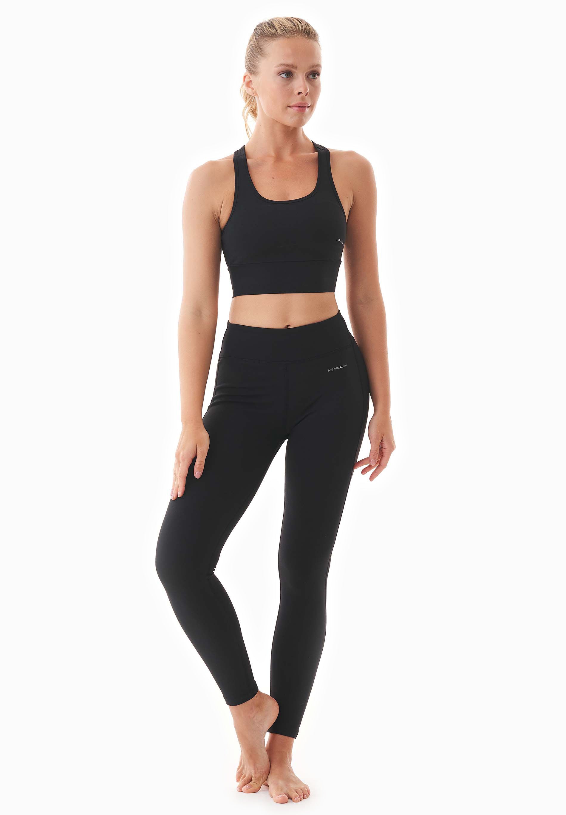 LENNA | High-waisted leggings made from organic cotton in black - Ecomarket.com