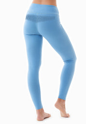 LENNA | High-waisted leggings made from organic cotton in blue - Ecomarket.com