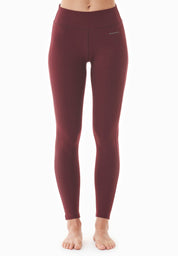 LENNA | High-waisted leggings made from organic cotton in bordeaux - Ecomarket.com