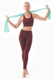 LENNA | High-waisted leggings made from organic cotton in bordeaux - Ecomarket.com