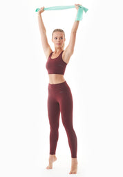 LENNA | High-waisted leggings made from organic cotton in bordeaux - Ecomarket.com