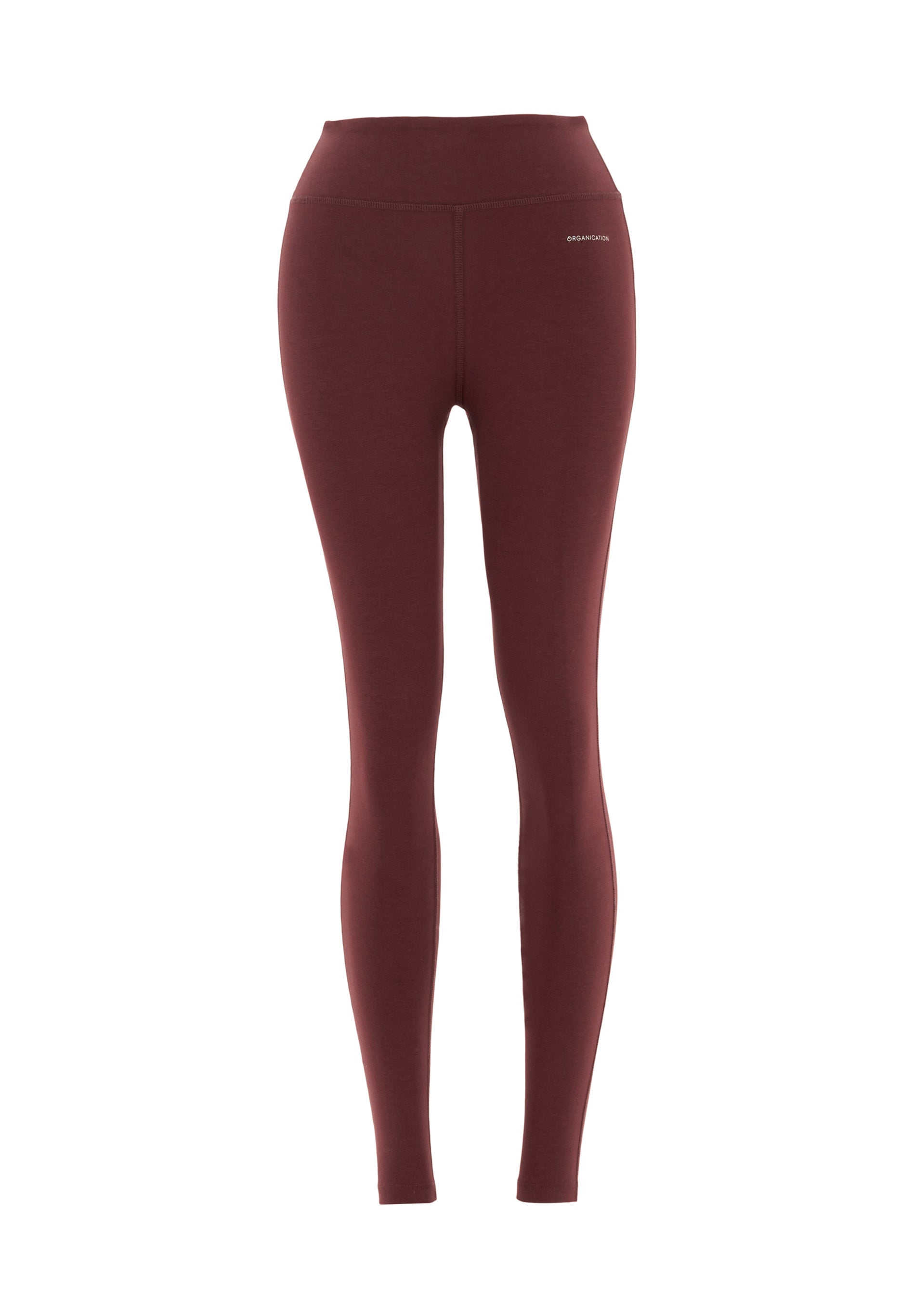 LENNA | High-waisted leggings made from organic cotton in bordeaux - Ecomarket.com