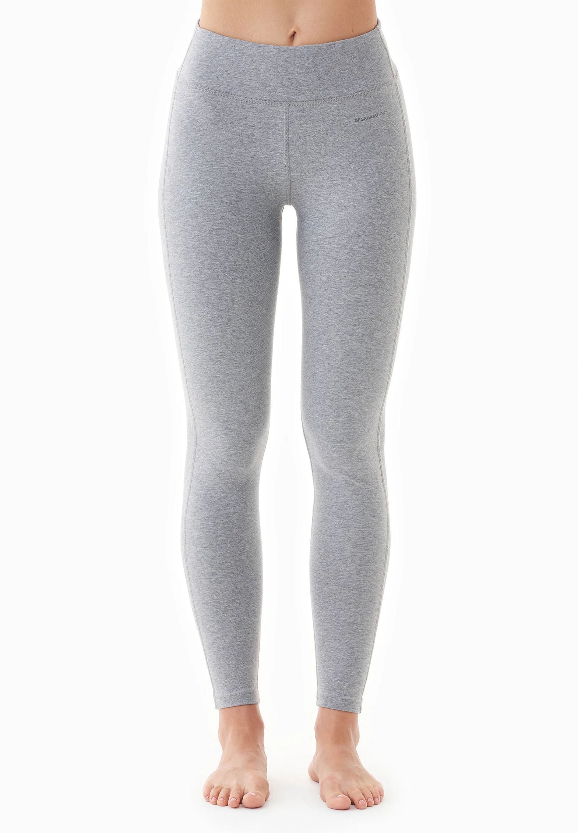 LENNA | High-waisted leggings made from organic cotton in grey - Ecomarket.com