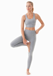 LENNA | High-waisted leggings made from organic cotton in grey - Ecomarket.com