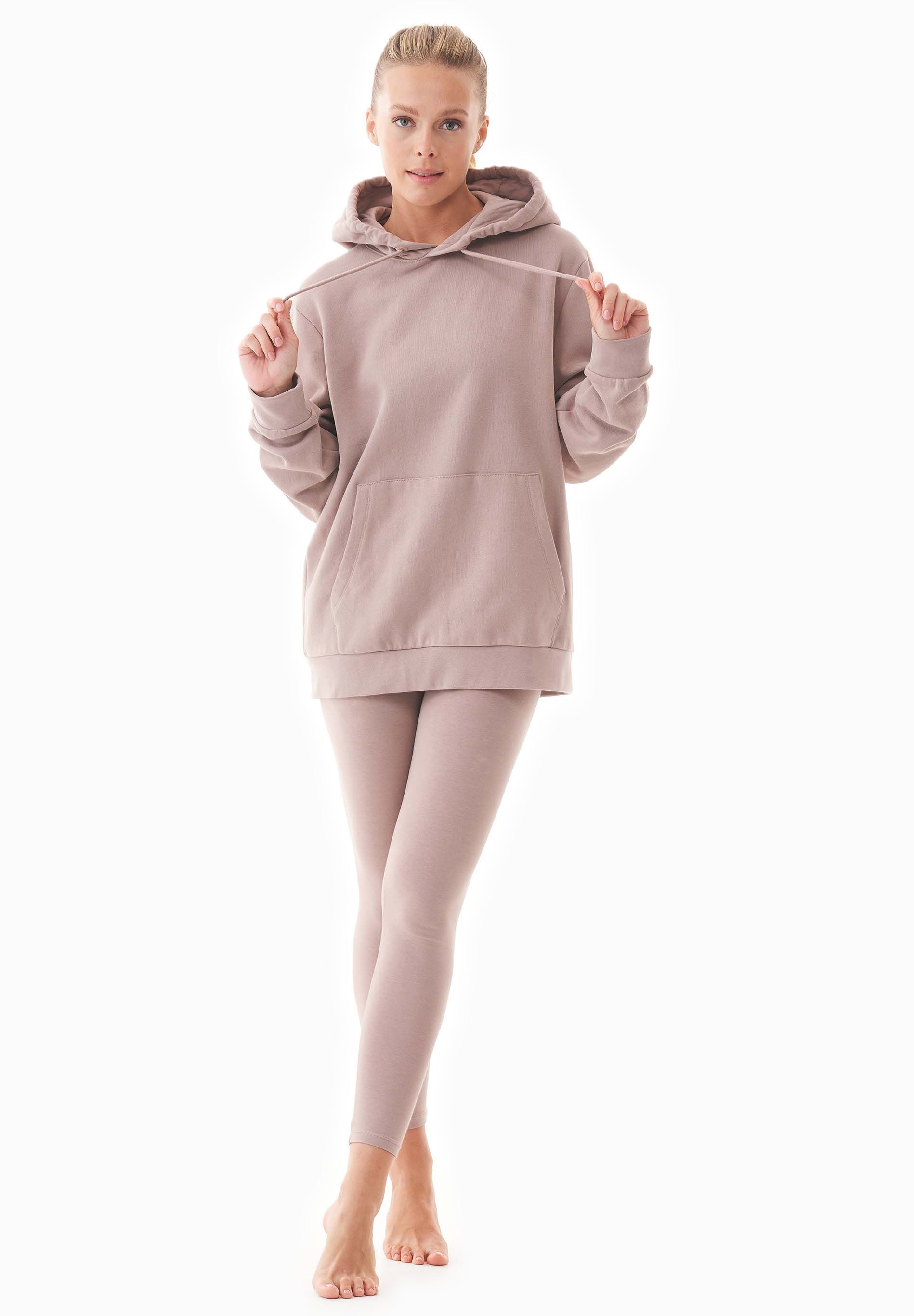LENNA | High-waisted leggings made from organic cotton in mocha - Ecomarket.com