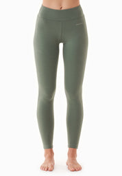 LENNA | High-waisted leggings made from organic cotton in olive - Ecomarket.com