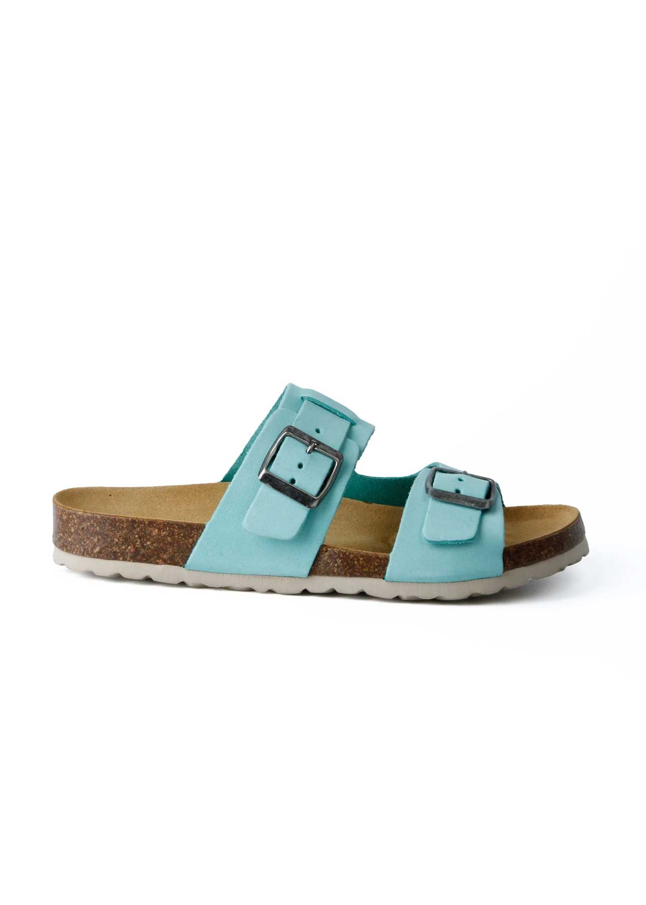 Luca Sandalias unisex sostenibles de cuero nobuk en azul