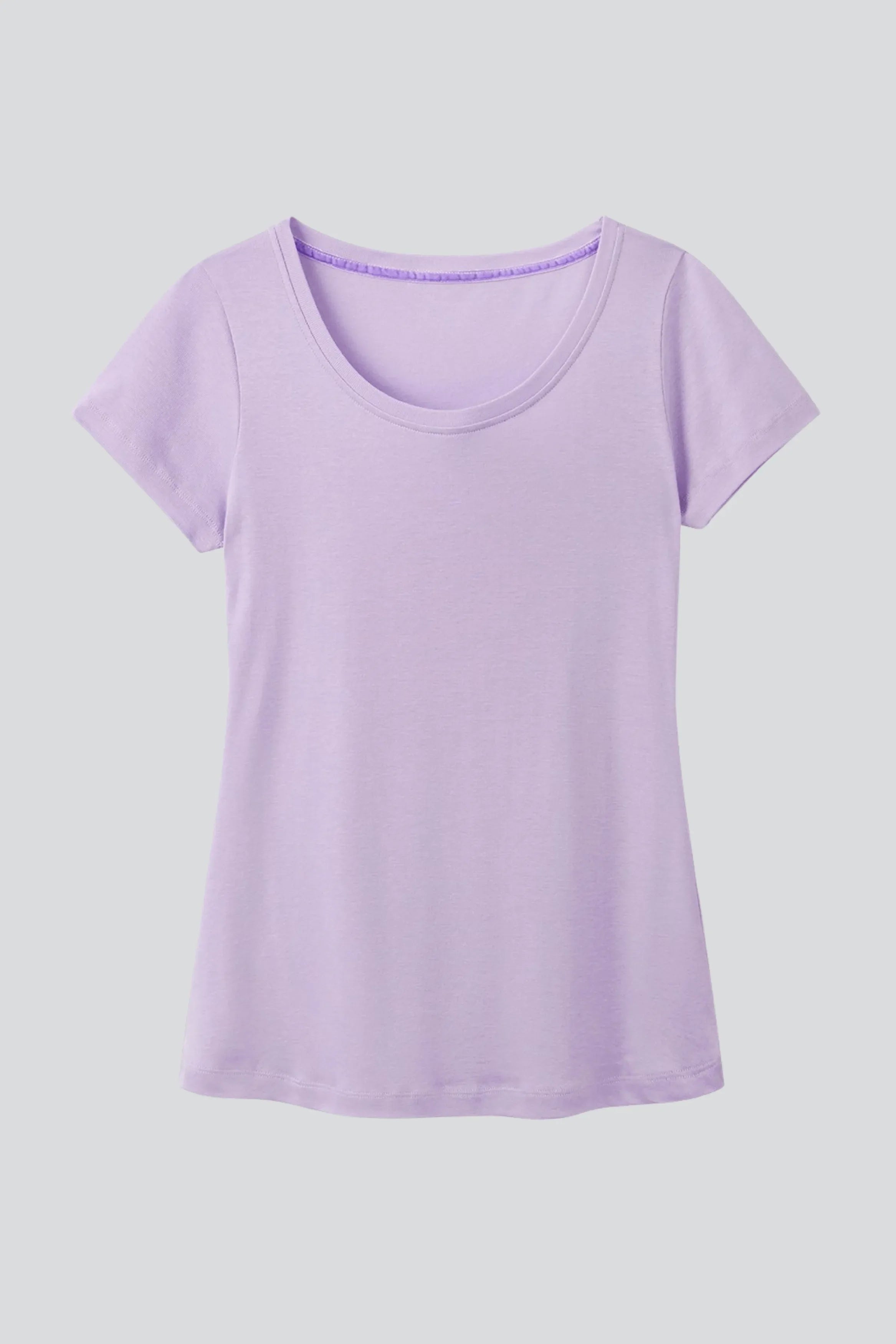 Scoop Neck Cotton Modal Blend T-shirt - Ecomarket.com