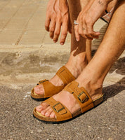 LUCA NUBUK SANDAL WHISKY - Ecomarket.com