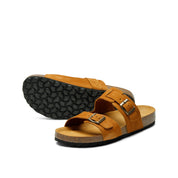 LUCA NUBUK SANDAL WHISKY - Ecomarket.com
