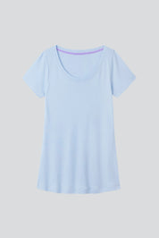 Scoop Neck Cotton Modal Blend T-shirt - Ecomarket.com