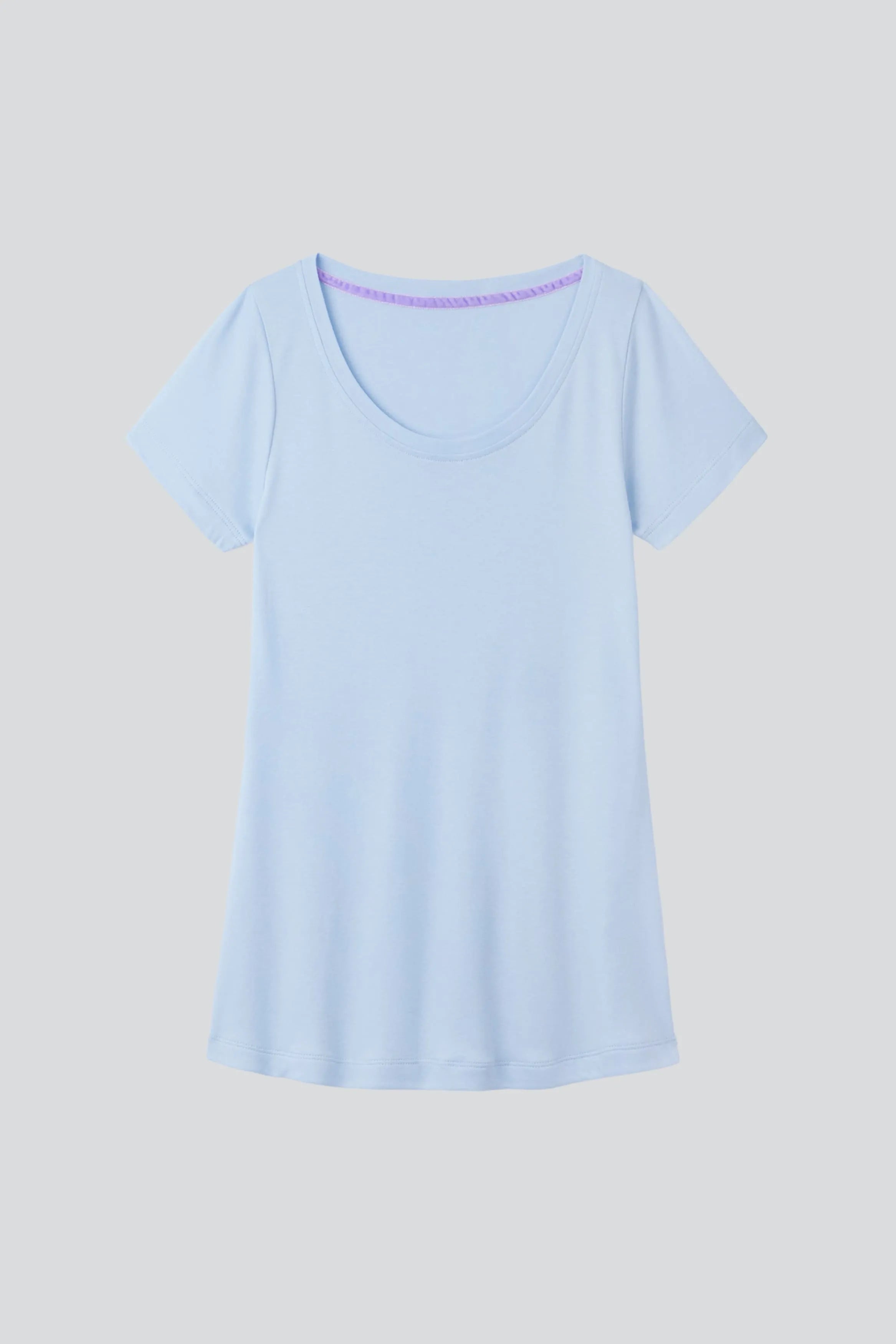 Scoop Neck Cotton Modal Blend T-shirt - Ecomarket.com
