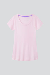 Scoop Neck Cotton Modal Blend T-shirt - Ecomarket.com
