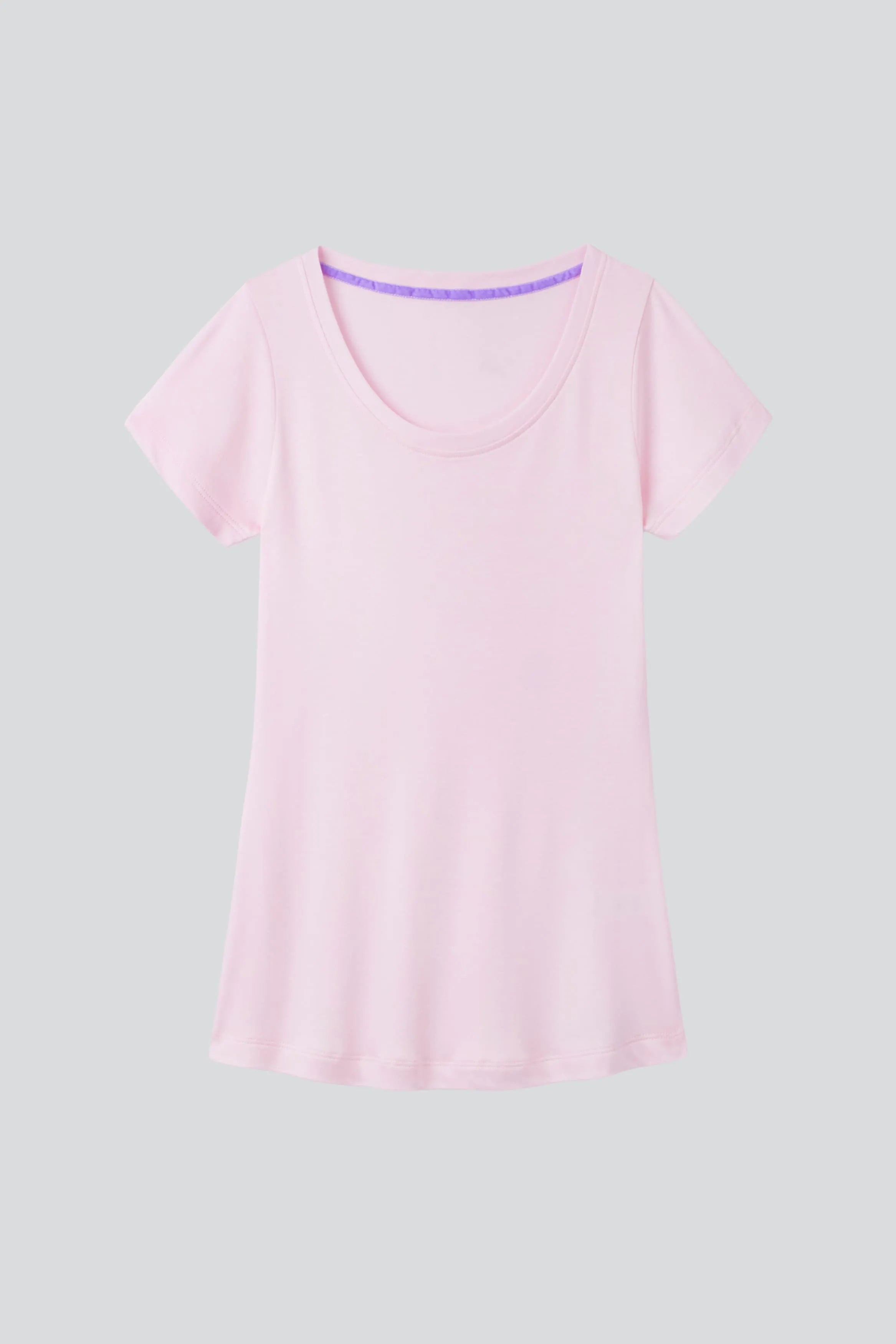 Scoop Neck Cotton Modal Blend T-shirt - Ecomarket.com