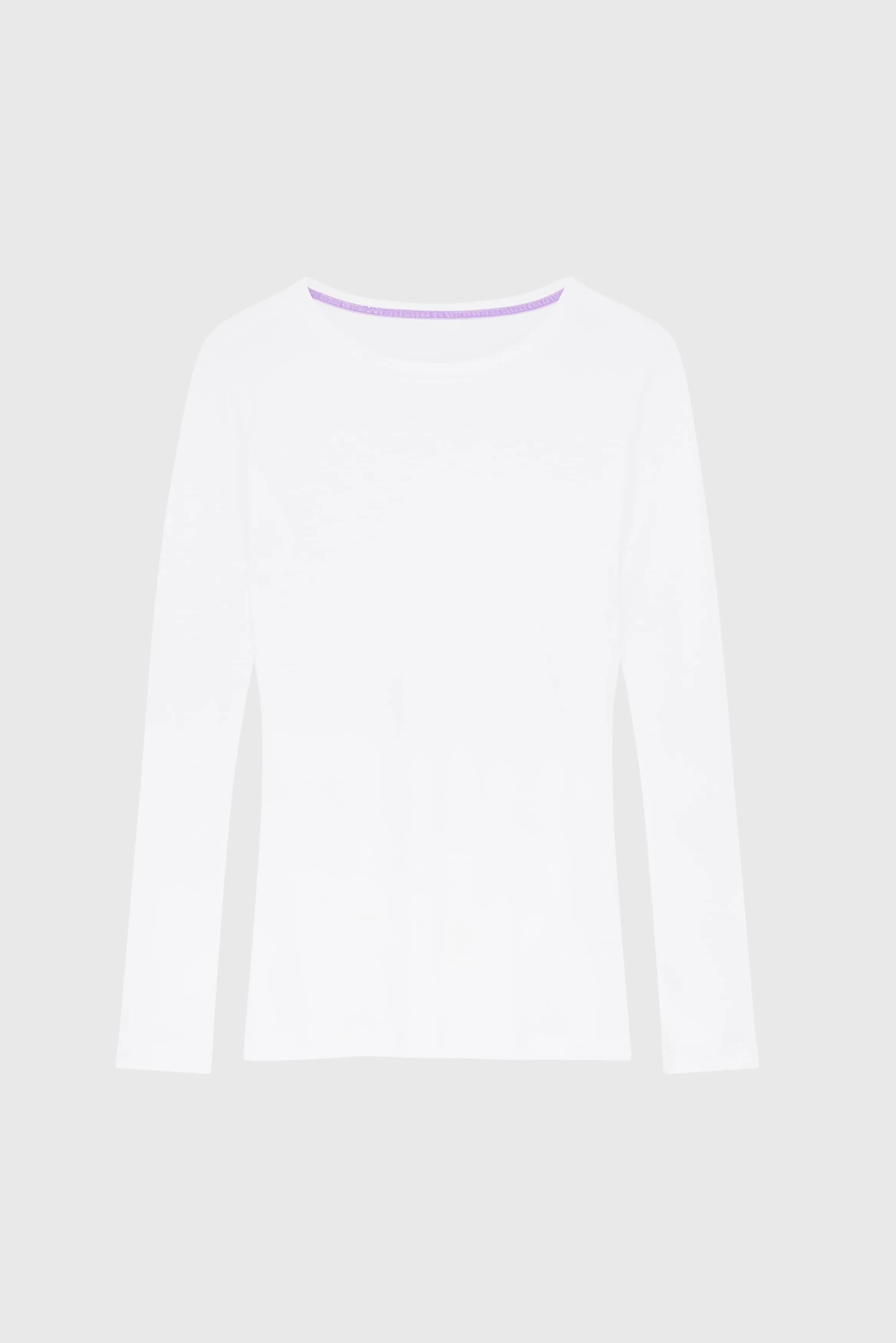 Long Sleeve Crew Neck Cotton Modal Blend T-shirt - Ecomarket.com