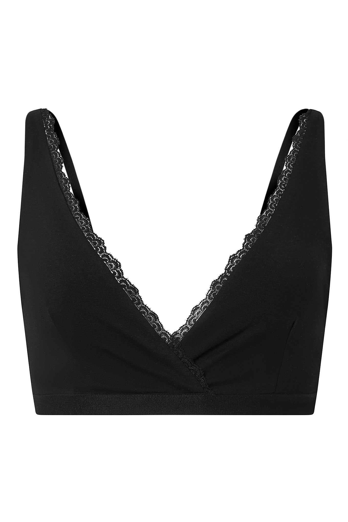 MARGOT Organic Cotton Lace Bra - Black - Ecomarket.com