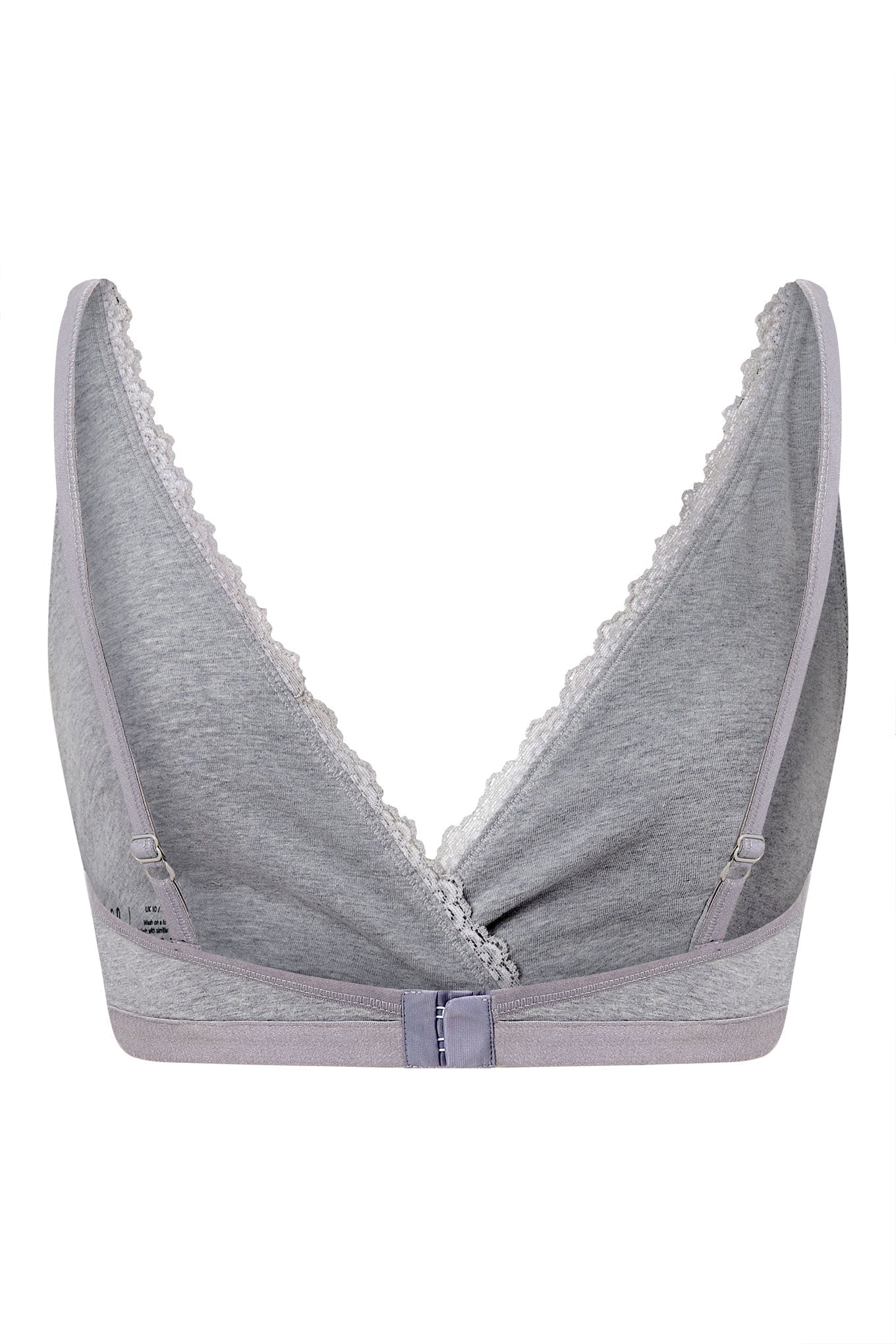 MARGOT Organic Cotton Lace Bra - Grey - Ecomarket.com