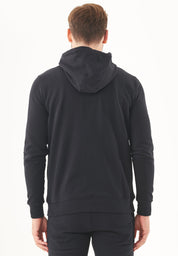 Soft Touch Zip Hoodie in 100% Organic Cotton in black - Ecomarket.com