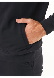 Soft Touch Zip Hoodie in 100% Organic Cotton in black - Ecomarket.com