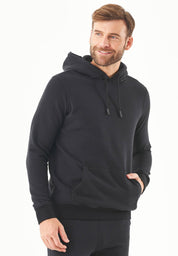 Soft Touch Hoodie in 100% Organic Cotton in black - Ecomarket.com