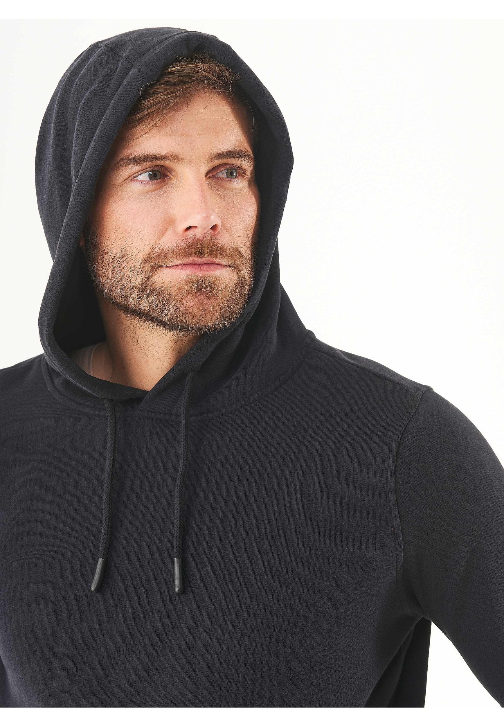Soft Touch Hoodie in 100% Organic Cotton in black - Ecomarket.com