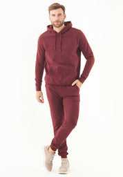 Soft Touch Hoodie in 100% Organic Cotton in bordeaux - Ecomarket.com