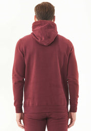 Soft Touch Hoodie in 100% Organic Cotton in bordeaux - Ecomarket.com