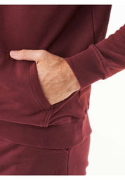 Soft Touch Hoodie in 100% Organic Cotton in bordeaux - Ecomarket.com